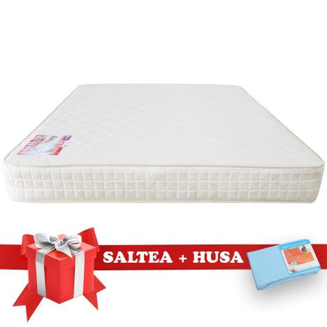 Set Saltea SuperOrtopedica Saltex 1400x2000 + Husa cu elastic