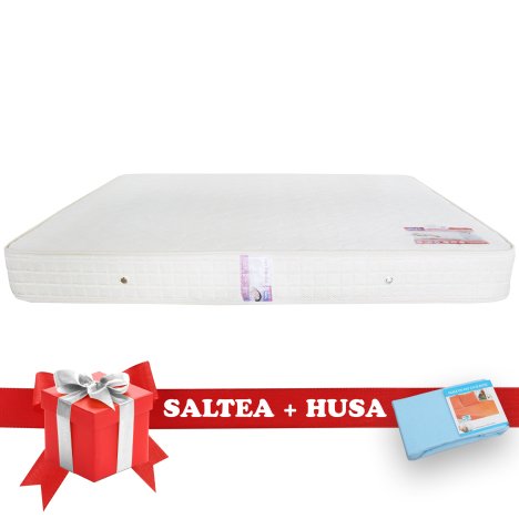 Set Saltea SuperOrtopedica Saltex 1400x2000 + Husa cu elastic